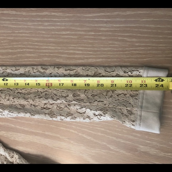 INC. Brand Light ivory lace & faux suede biker jacket - Picture 12 of 12